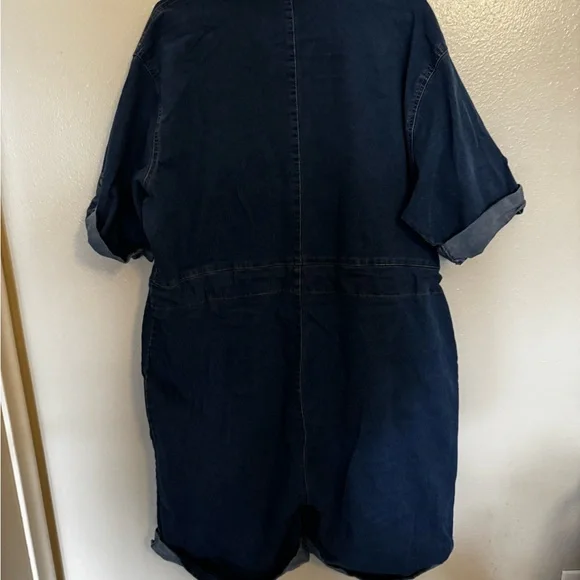 Ashley Stewart Indigo Denim Jumpsuit - Picture 5 of 9